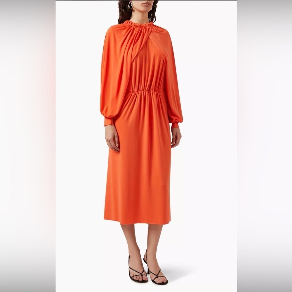 Day Birger et Mikkelsen modest long sleeved Orange Midi Dress NWT size M